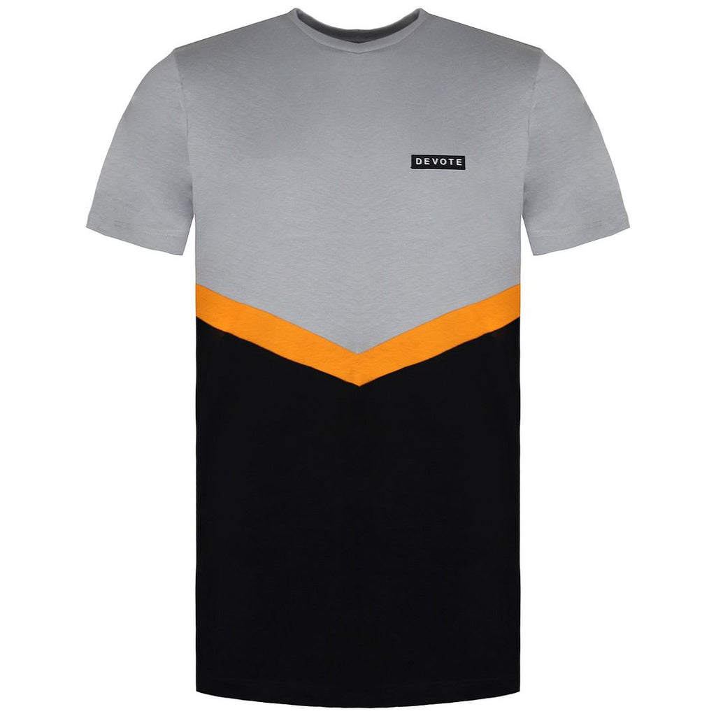 Devote London Bruno Mens Orange/Black T-Shirt