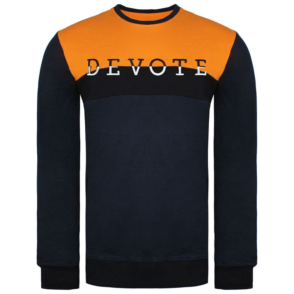 Devote London Blake Mens Black/Navy Sweater