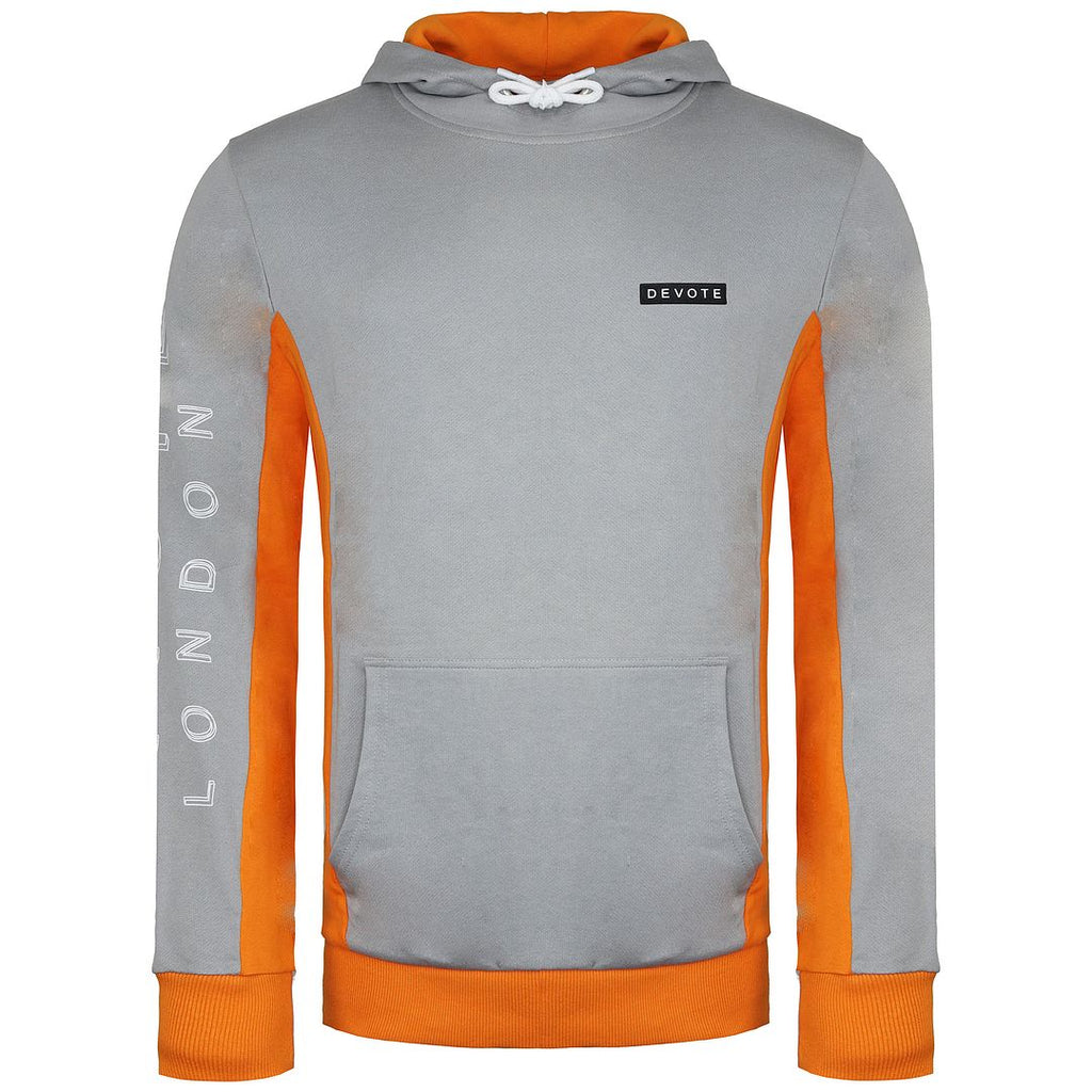 Devote London Cody Mens Grey/Orange Hoodie