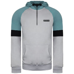 Devote London Drew Mens Grey/Teale Hoodie