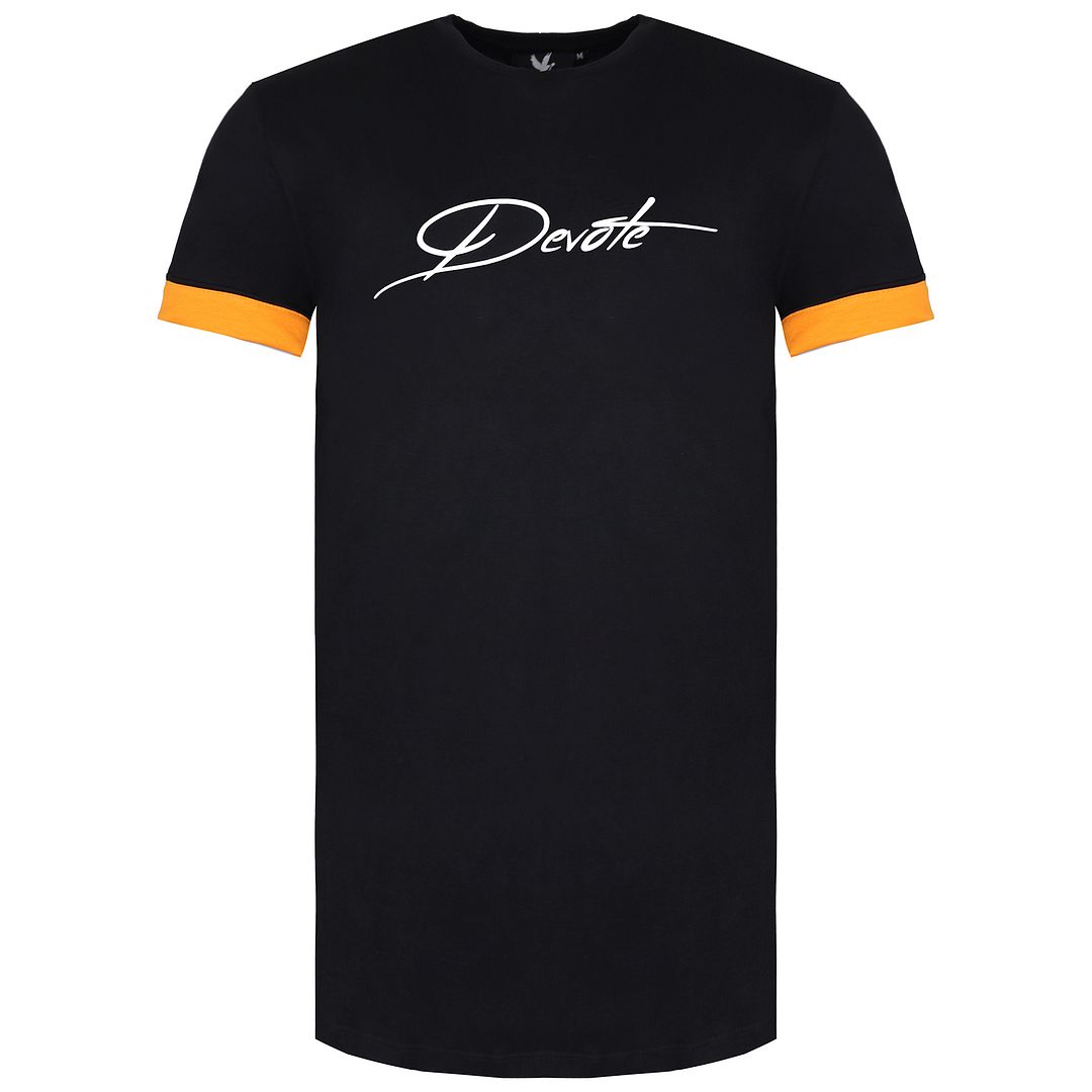 Devote London Felix Mens Black/Orange T-Shirt