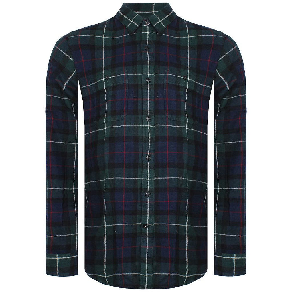 Dockers Checkered Mens Green/Navy Shirt