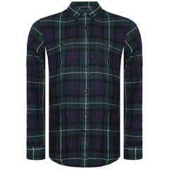 Dockers Checkered Mens Green/Navy Shirt