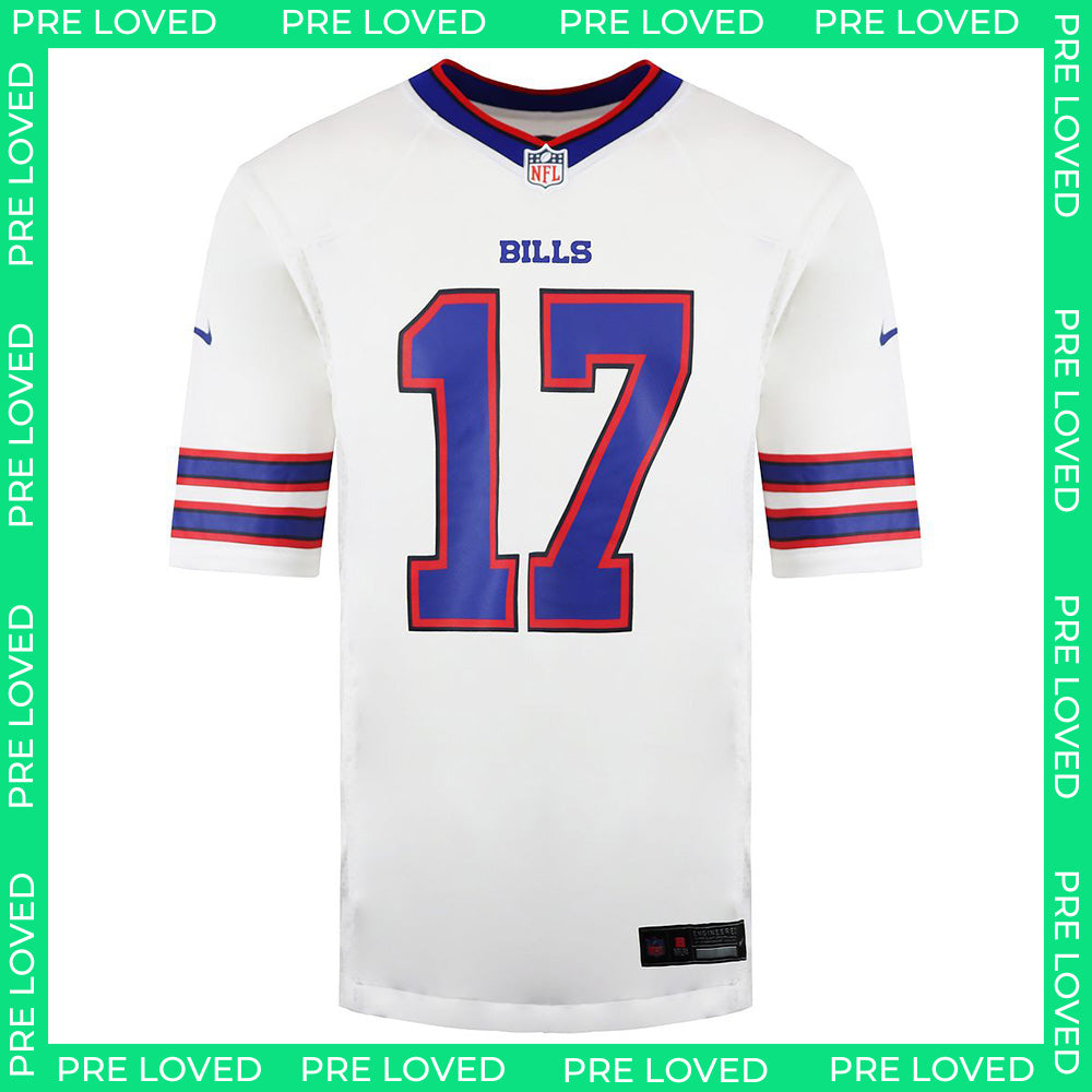 Nike NFL Buffalo Bills 17 Josh Allen Mens Classic Jersey - S - Dirty Marks