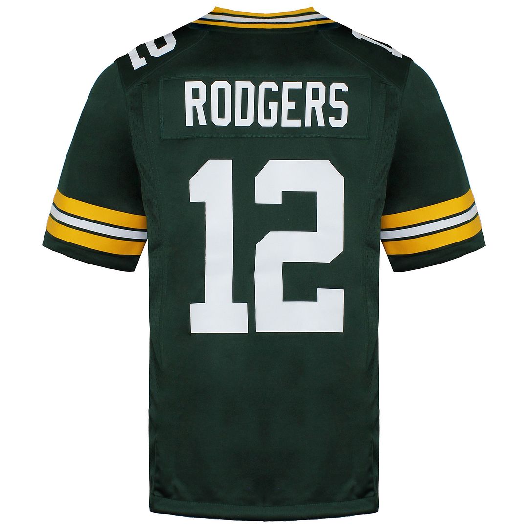 Nike NFL Game Green Bay Packers 12 Rodgers Mens Jersey