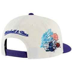 Mitchell & Ness NBA Charlotte Hornets 1996 Crown Draft Off White Cap