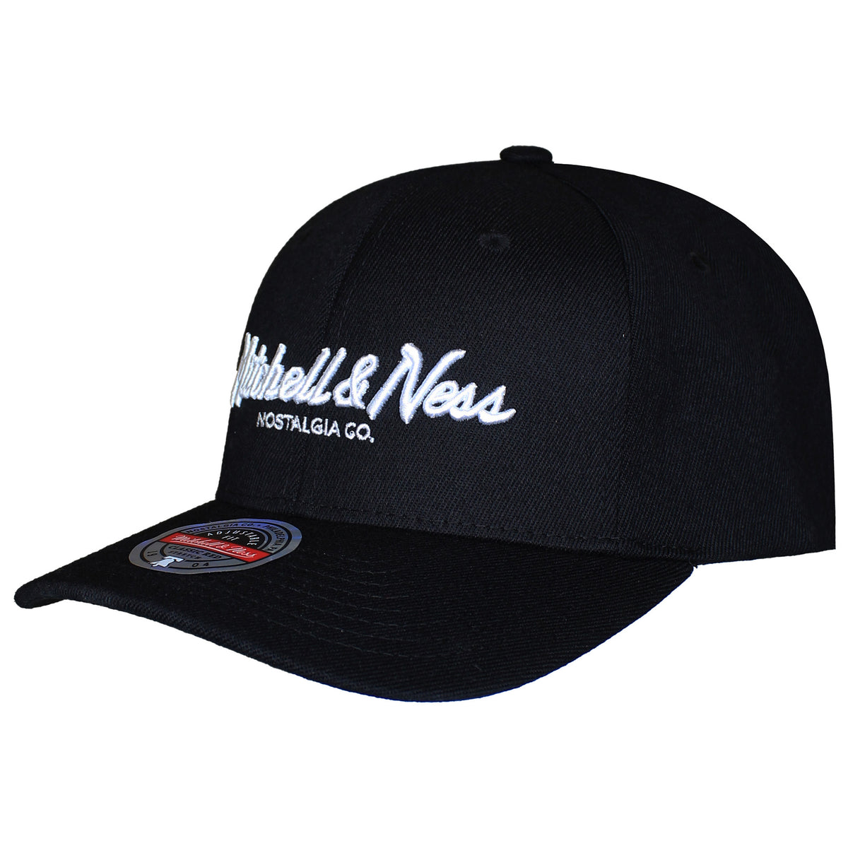 Mitchell & Ness Branded Pinscript Classic Black Cap