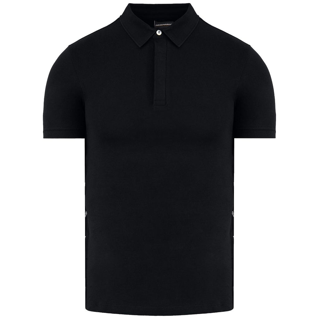 Emporio Armani Mens Black Polo Shirt