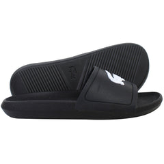 Lacoste Croco Slide 119 1 CMA Mens Black Sliders