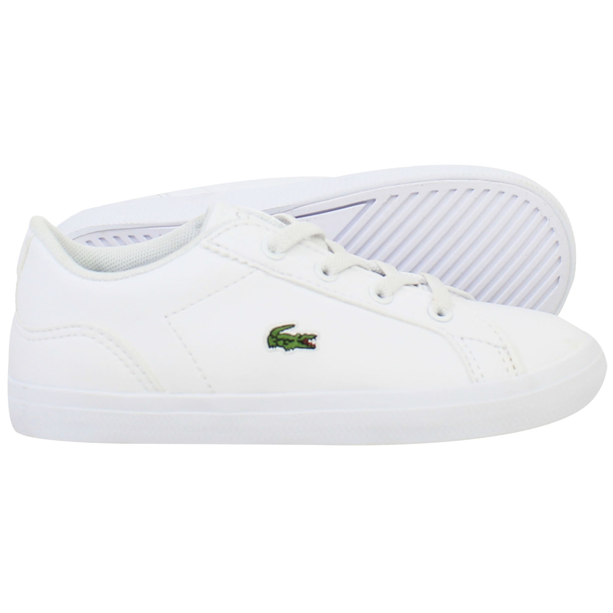 Lacoste Lerond BL 21 1 CUI Kids White Trainers