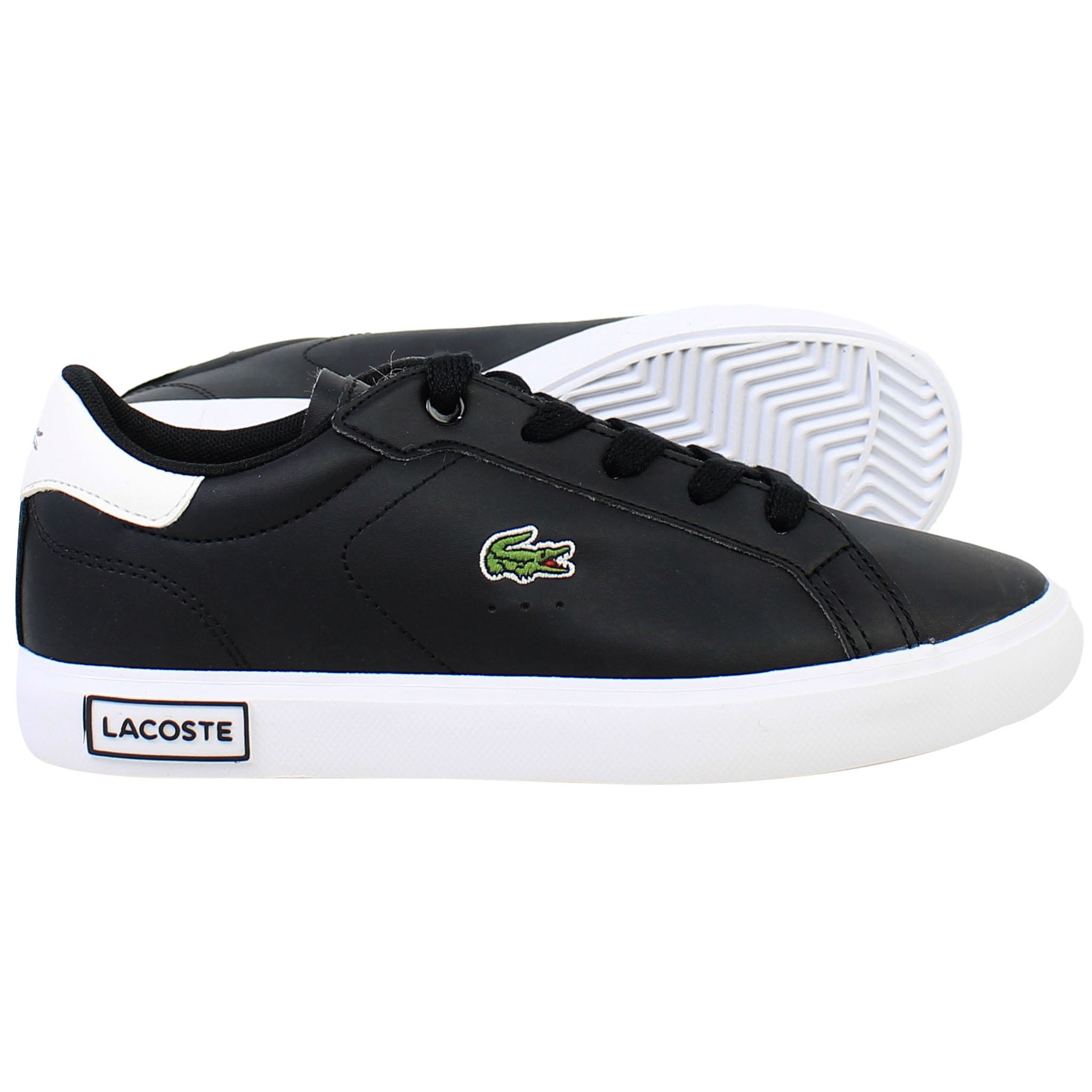 Lacoste Powercourt 0721 1 SUC Kids Black Trainers