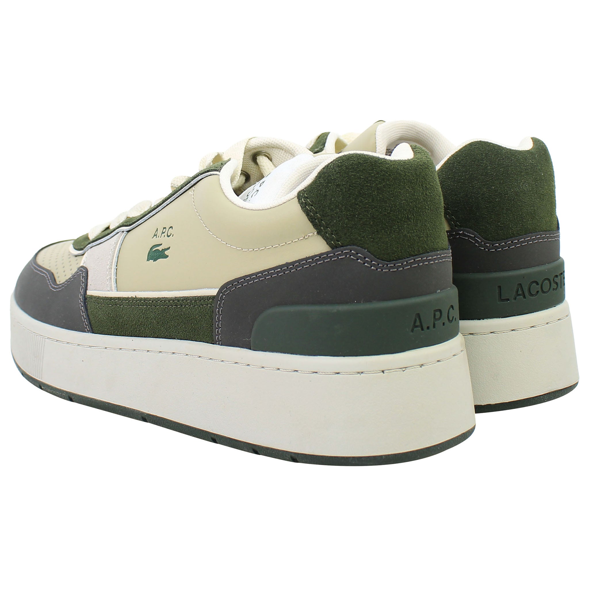 Lacoste Ace Clip 0822 2 SMA Mens Khaki Trainers