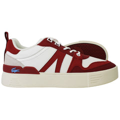 Lacoste L002 222 1 Womens White/Red Trainers