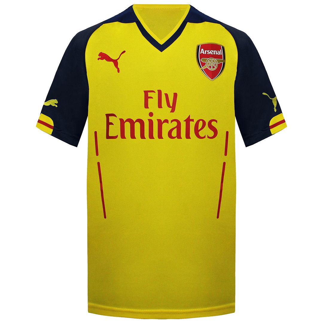 Puma Arsenal Fly Emirates Kids Navy/Yellow T-Shirt