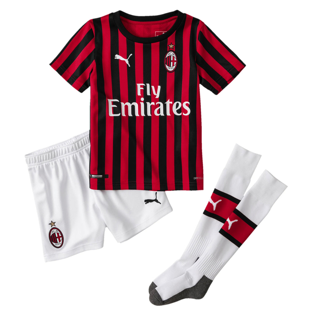 Puma AC Milan 2019-20 Home Full Kit Short Sleeve Shorts Socks Kids Set 755864 01