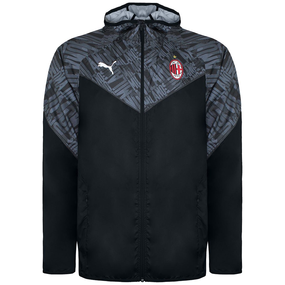 Puma AC Milan 2020-21 Mens Black Warmup Jacket