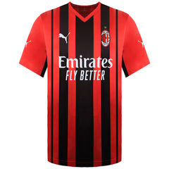 Puma AC Milan Home Replica 2021/22 Mens Black/Red Football Shirt