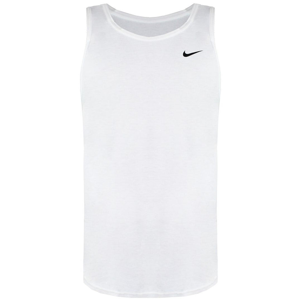 Nike Graphic Logo Round Neck Sleeveless Plain White Mens Vest 769694 100