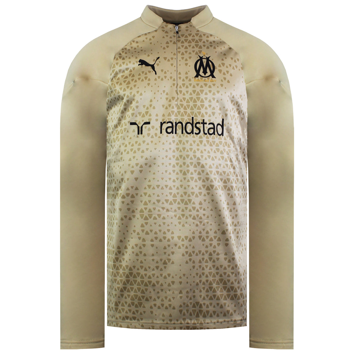 Puma Olympique de Marseille Mens Beige Football Top