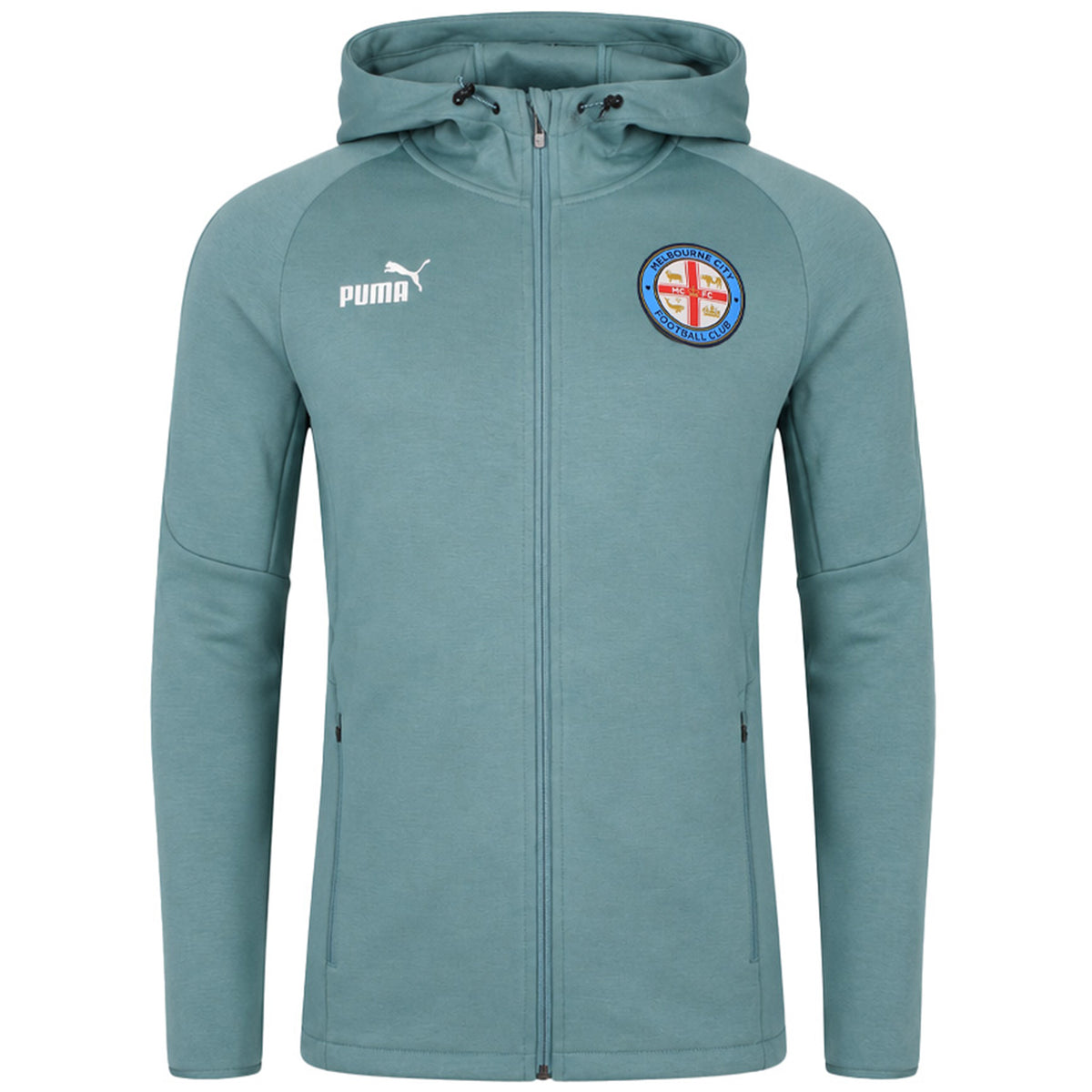 Puma FC Melbourne City Mens Green Football Track Jacket