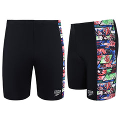 Speedo All Over Print Marvel Avengers Mens Black Jammer