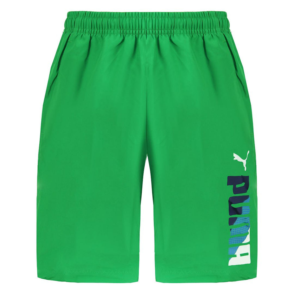 Puma FUN Mens Green Woven Bermuda Shorts