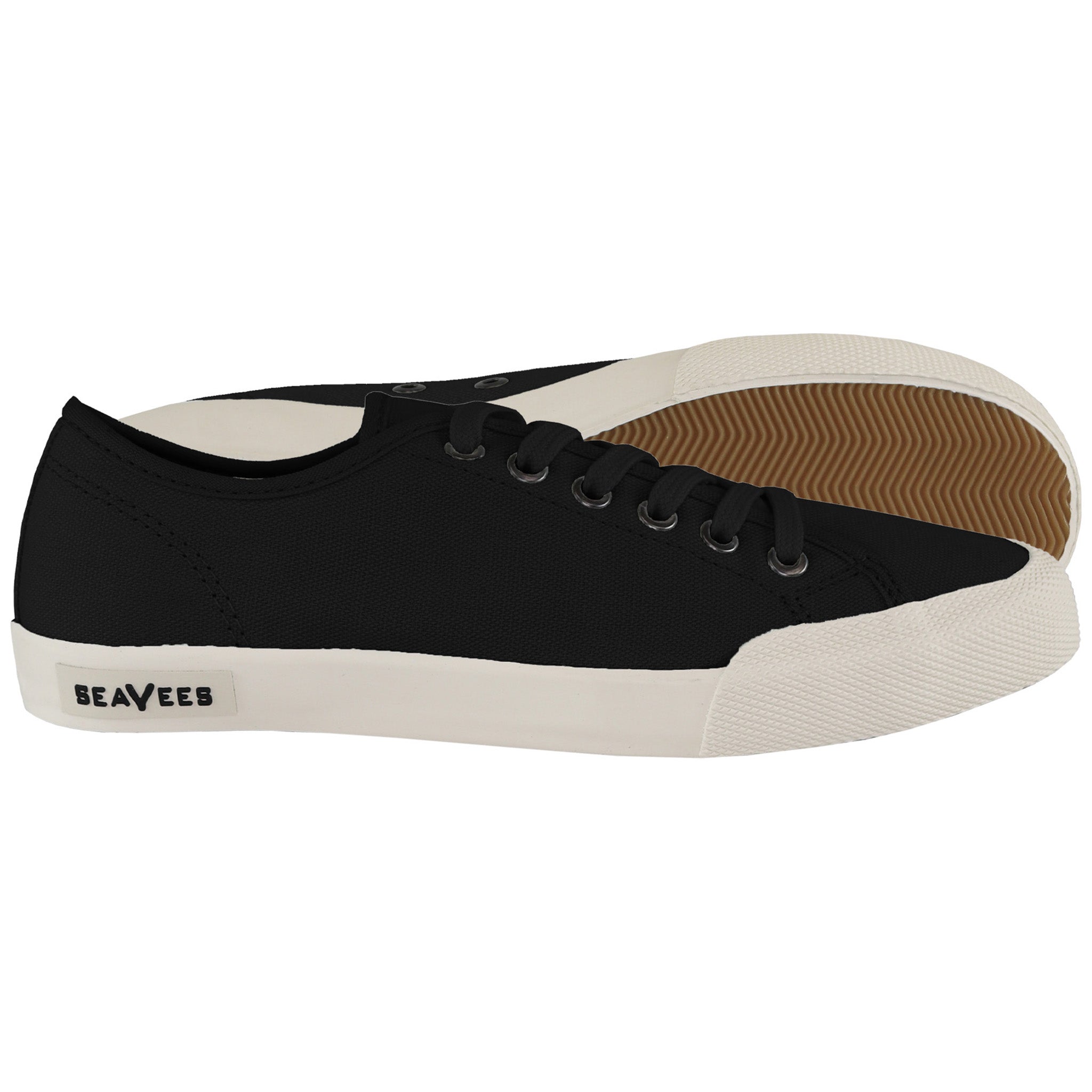 SeaVees Monterey Black Mens Plimsolls