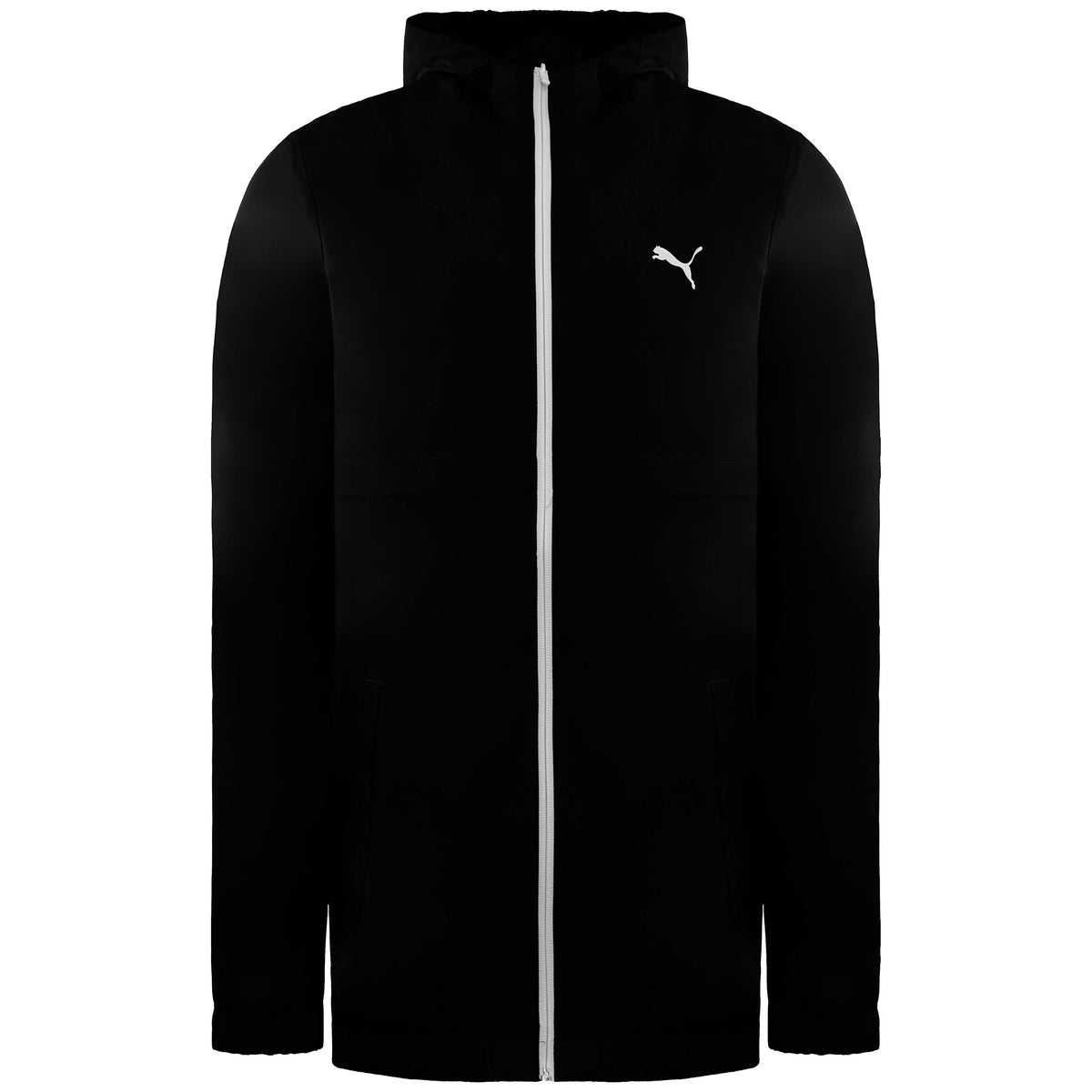 Puma Solid Mens Black Windbreaker Jacket