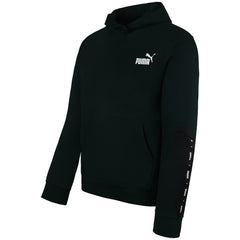 Puma Essentials+ Mens Black Tape Hoodie