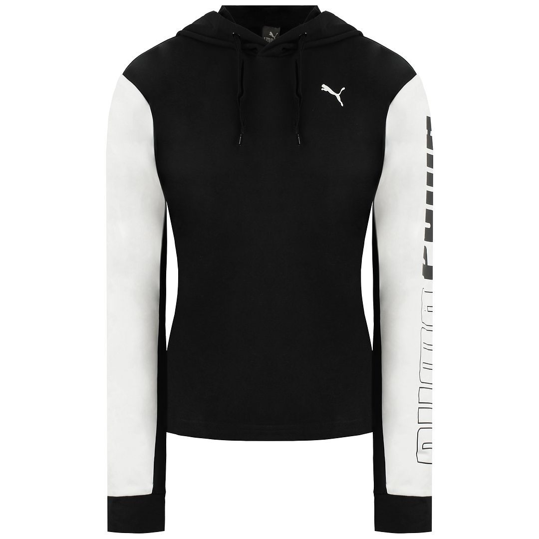 Puma Modern Sports Womens Black Cropped Hoodie