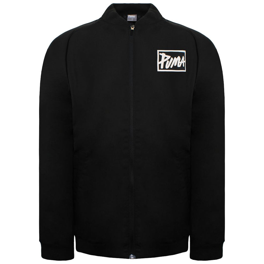 Puma Graphic Logo Kids Black Bomber Jacket