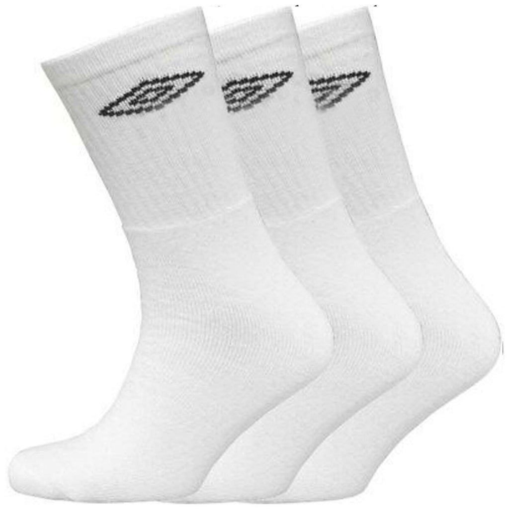 Umbro White 3 Pack Socks - Mens