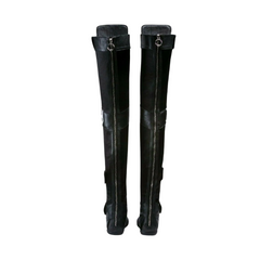 Puma x Rihanna Fenty Over The Knee Womens Black Satin Boots