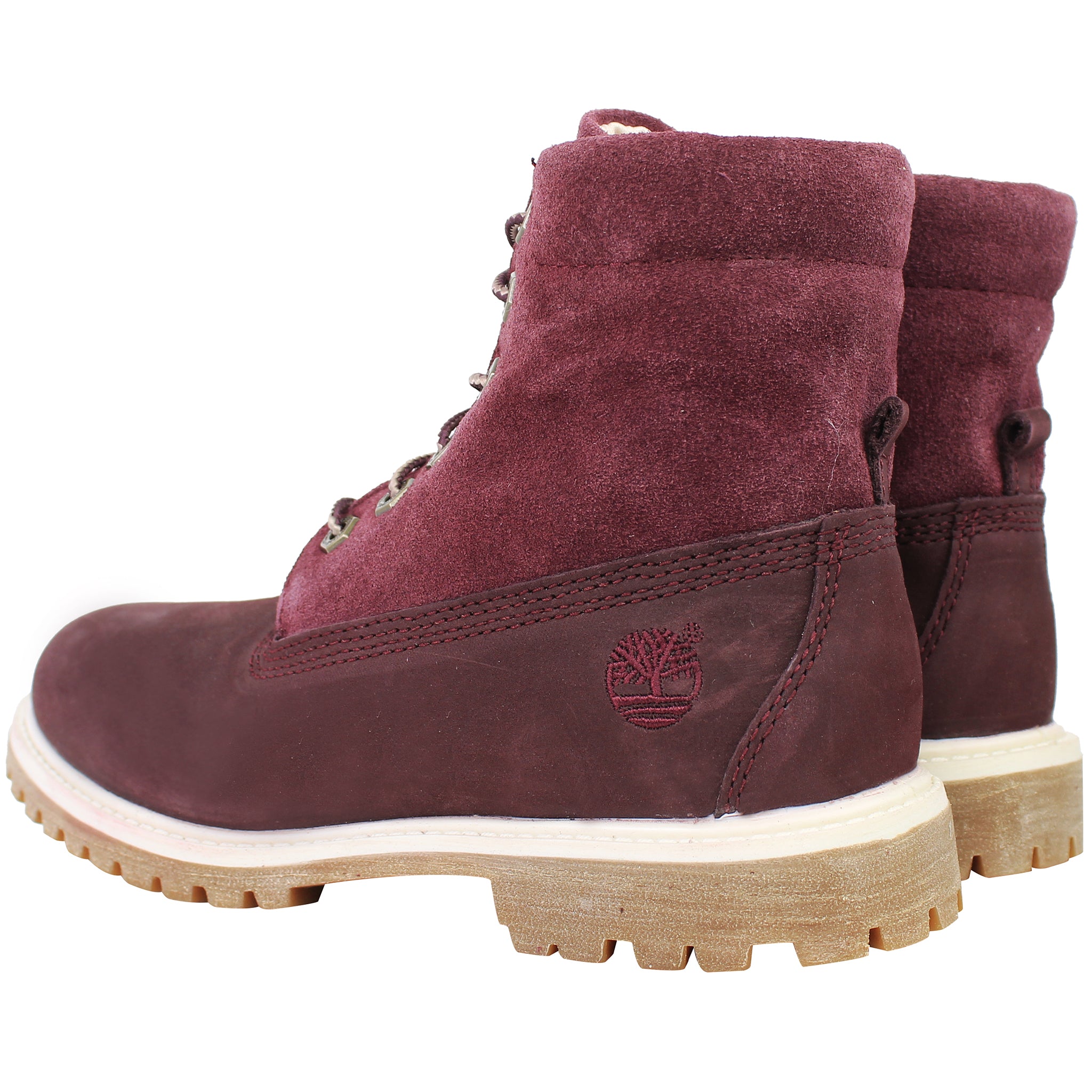 Timberland Authentic Roll Top Womens Burgundy Boots