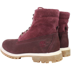 Timberland Authentic Roll Top Womens Burgundy Boots