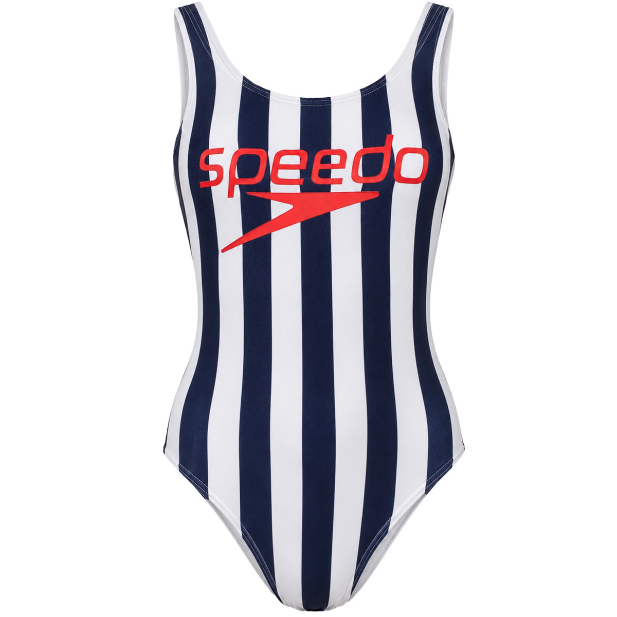 Speedo Ice Cream U-Back Womens Navy/White Swimming Costume