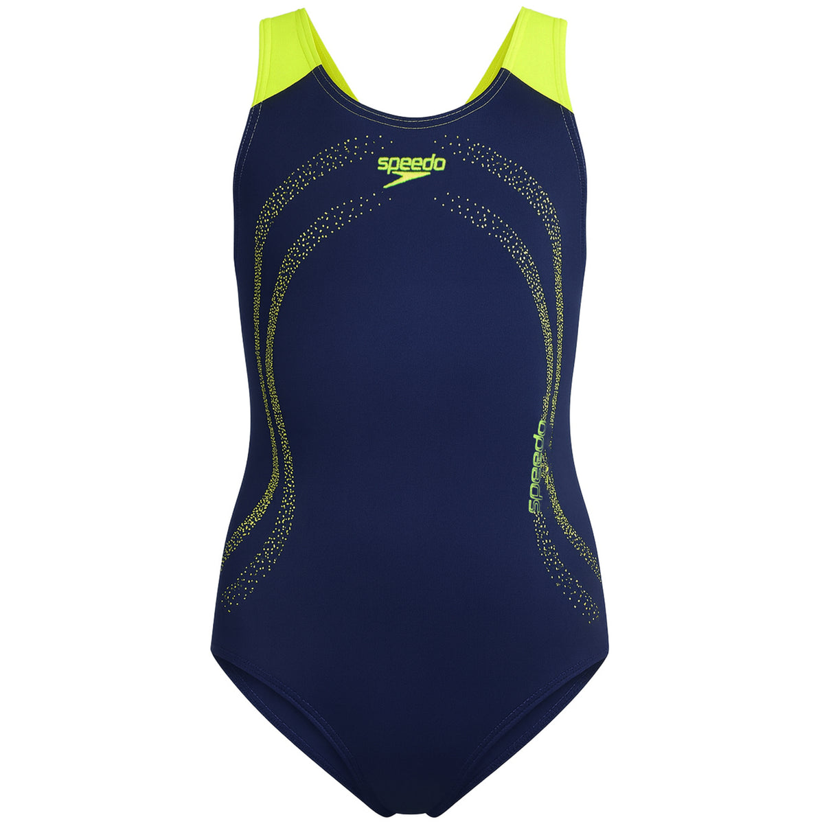 Speedo Placement Splashback Kids Navy Swimsuit