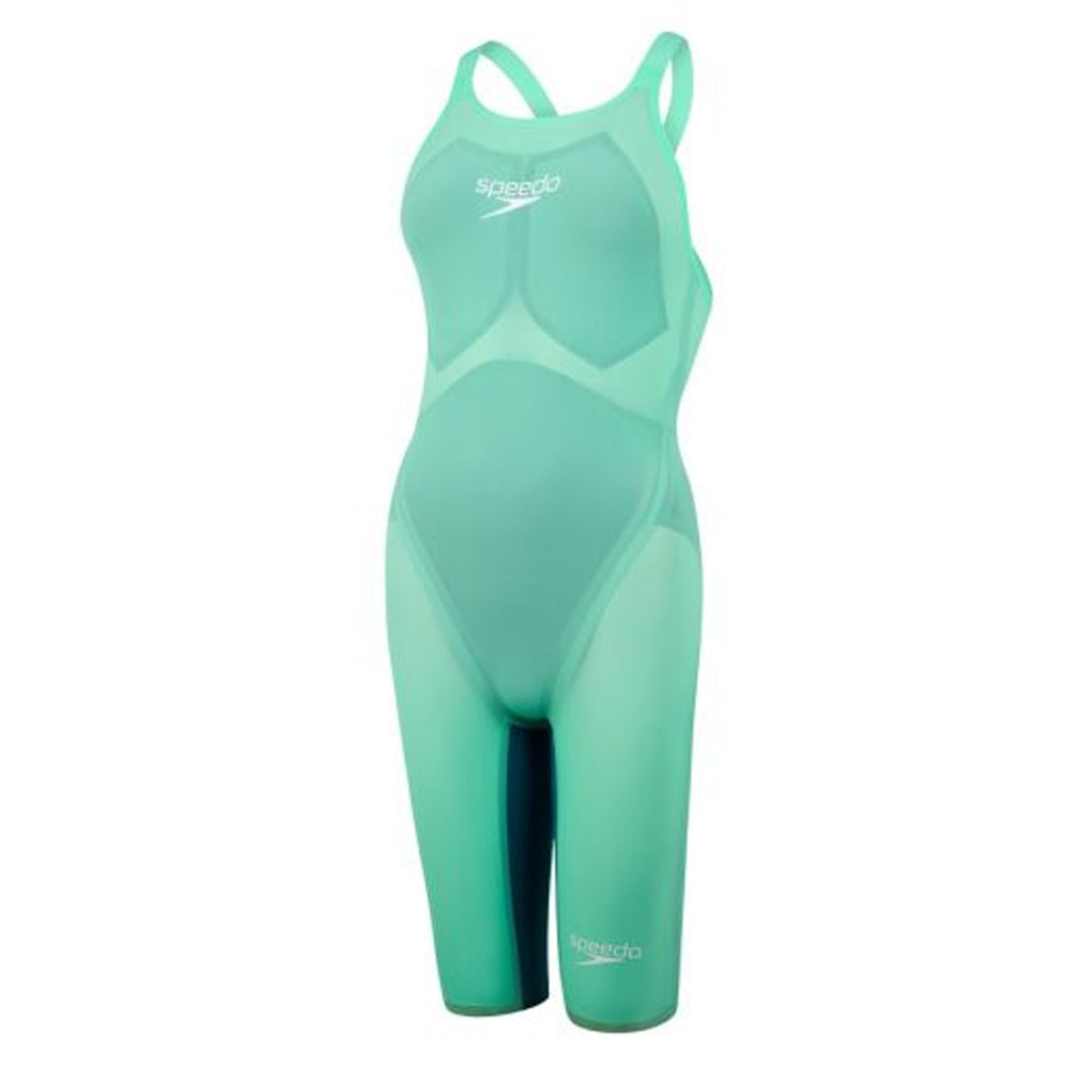 Speedo LZR Valor Pure Closedback Kneeskin Green/Blue Womens Swimwear 8 11979D887