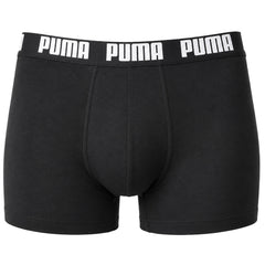 Puma 2-Pack Basic Mens White/Black Boxer Shorts