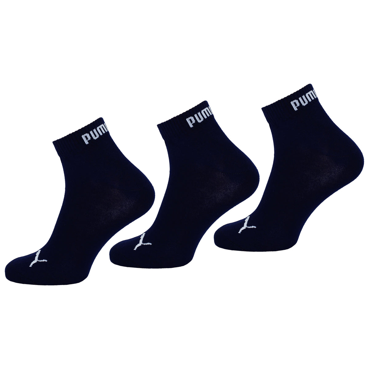 Puma 3-Pack Graphic Logo Mens Navy Socks