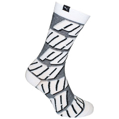 Puma 1-Pack Logo Mens Black/White Ankle Socks