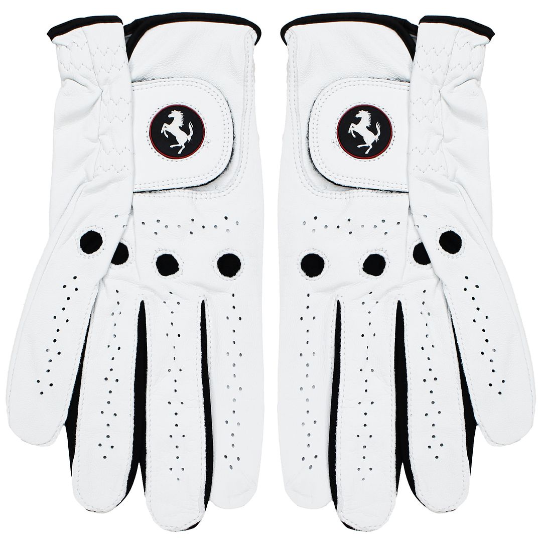 Cobra Ferrari Regular Right Hand Mens White  Golf Glove