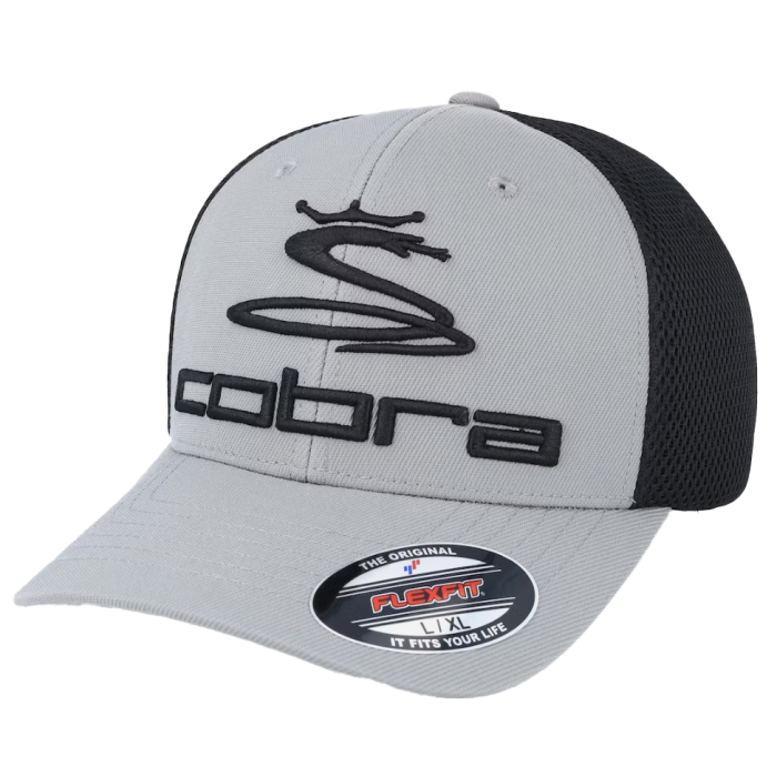 Cobra King Pro Tour Flexfit Mens Black Grey Golf Cap 909184 04