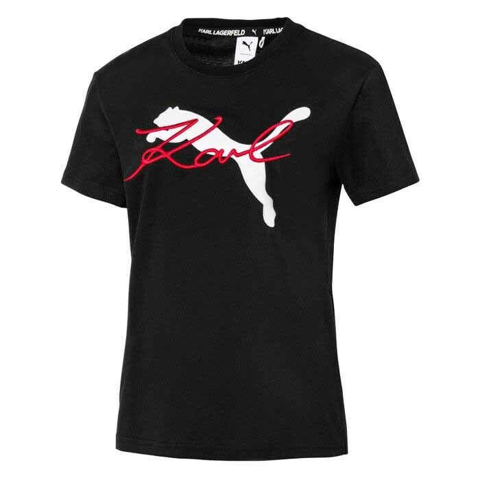 Puma x Karl Lagerfeld Black T-Shirt - Womens