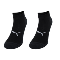 Puma 2-Pack Cushioned Quarter Black Socks