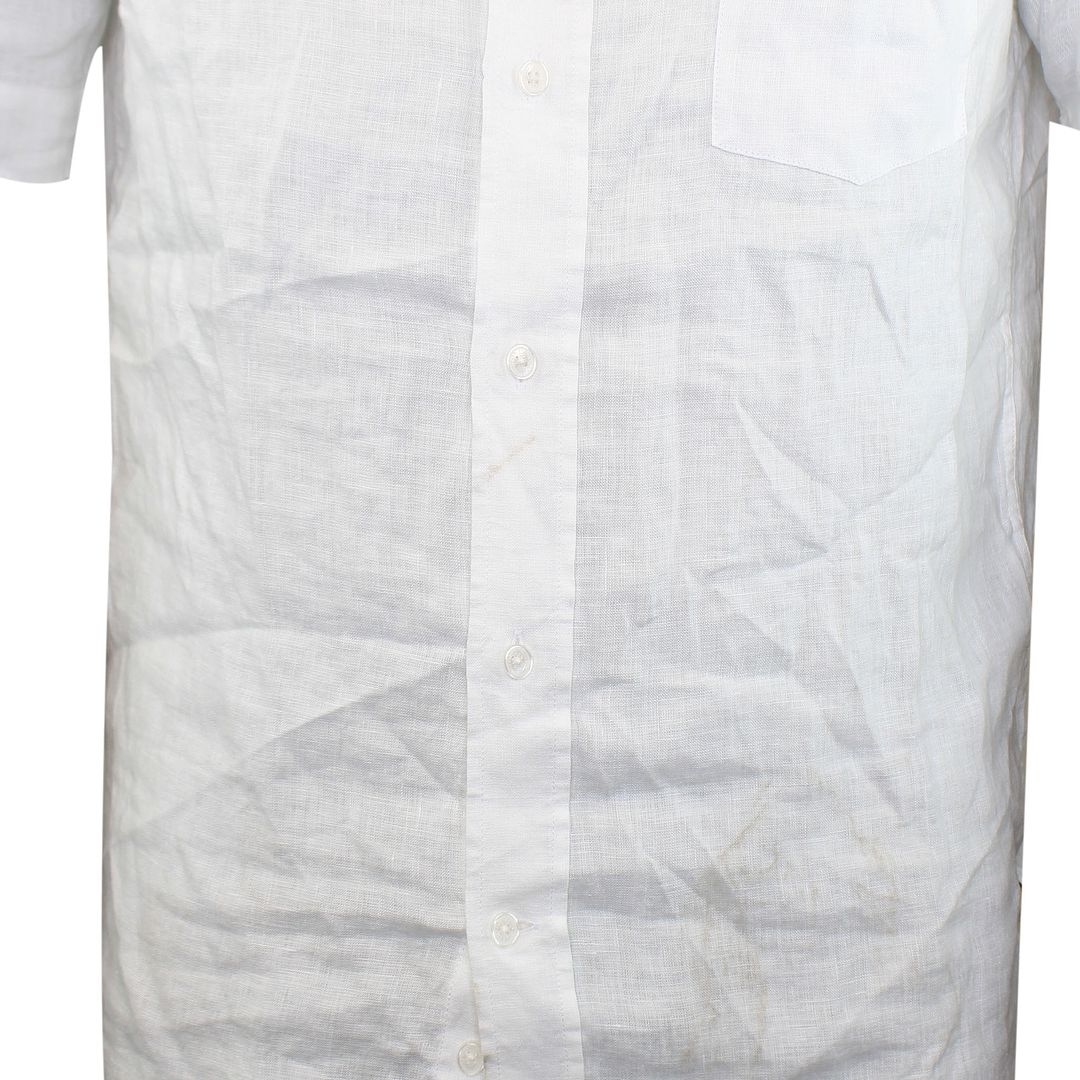 Eden Park Paris Linen Mens White Oxford Shirt - Marks