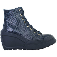 Converse Chuck 70 De Luxe Hi Womens Navy Patform Wedges