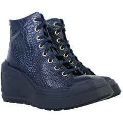 Converse Chuck 70 De Luxe Hi Womens Navy Patform Wedges
