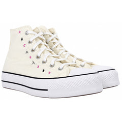 Converse Chuck Taylor Lift Hi Womens Off White Plimsolls