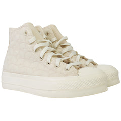 Converse Chuck Taylor Lift Hi Womens Beige Plimsolls